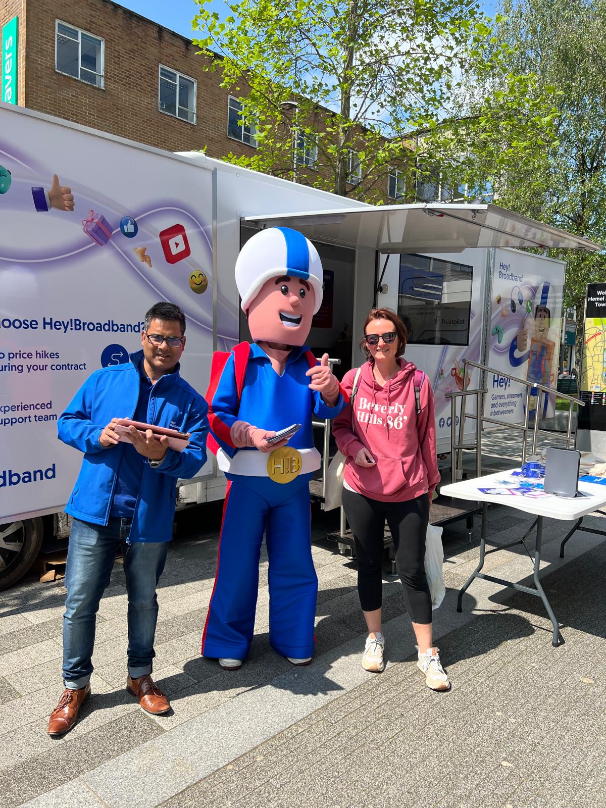 HC event activation team with branded gazebo